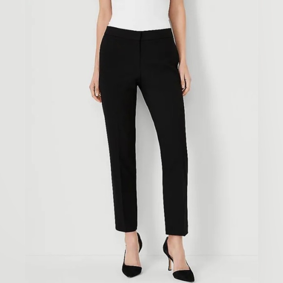 Ann Taylor Devin Tailored Ankle Pants, 10P, Black - Picture 2 of 6